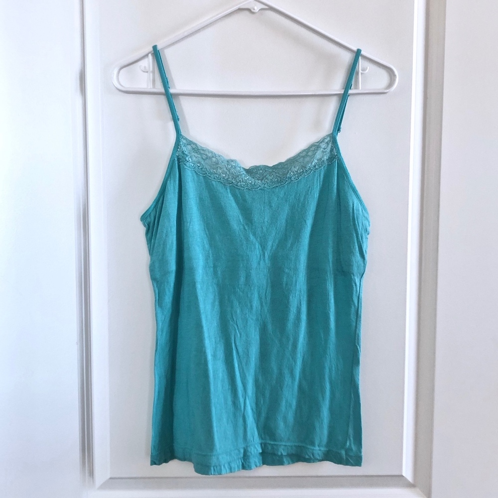 AEROPOSTALE Turquoise Top with Spaghetti Straps